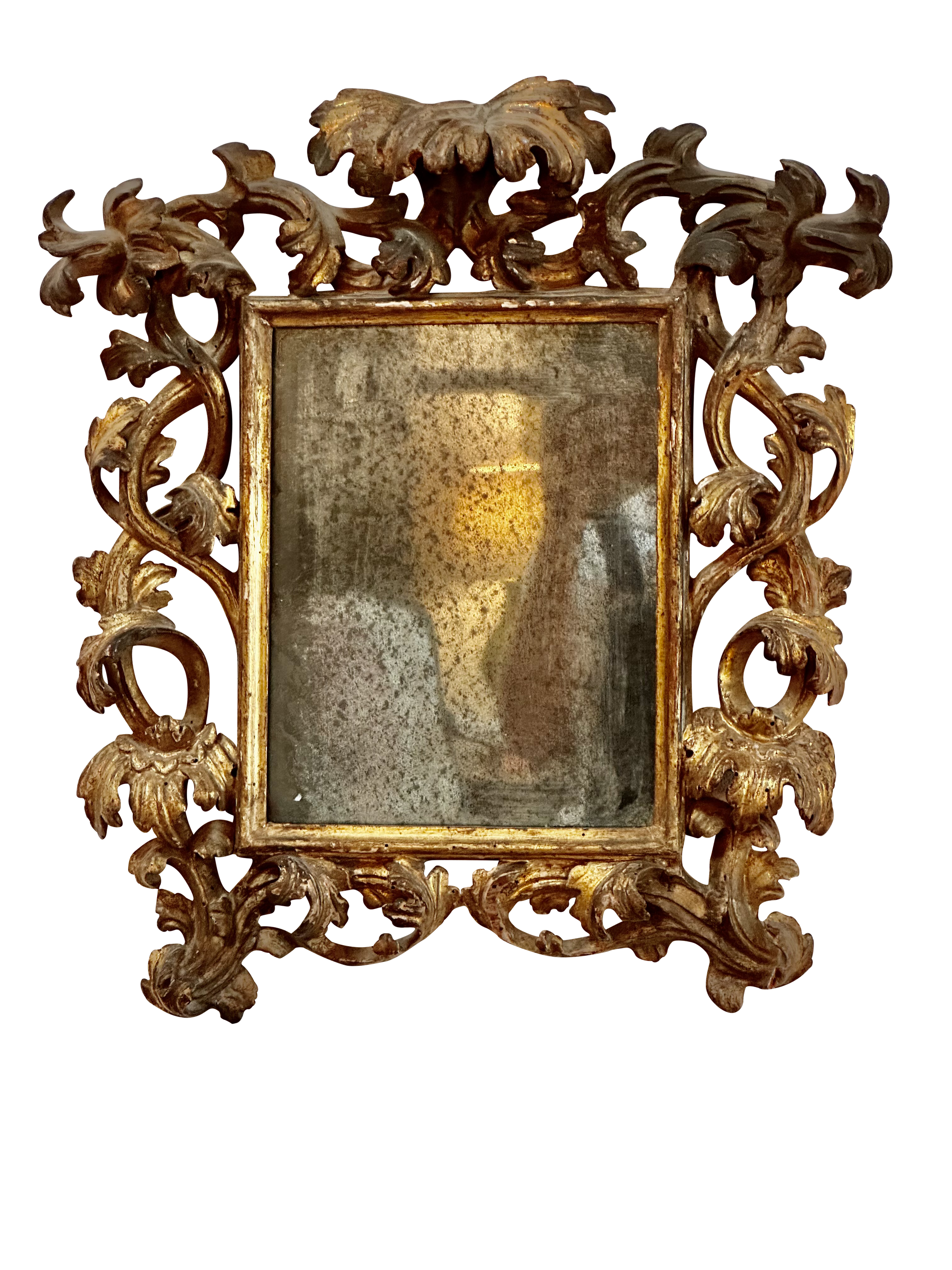 Small 18th Century Italian Carved Gilt Mirror