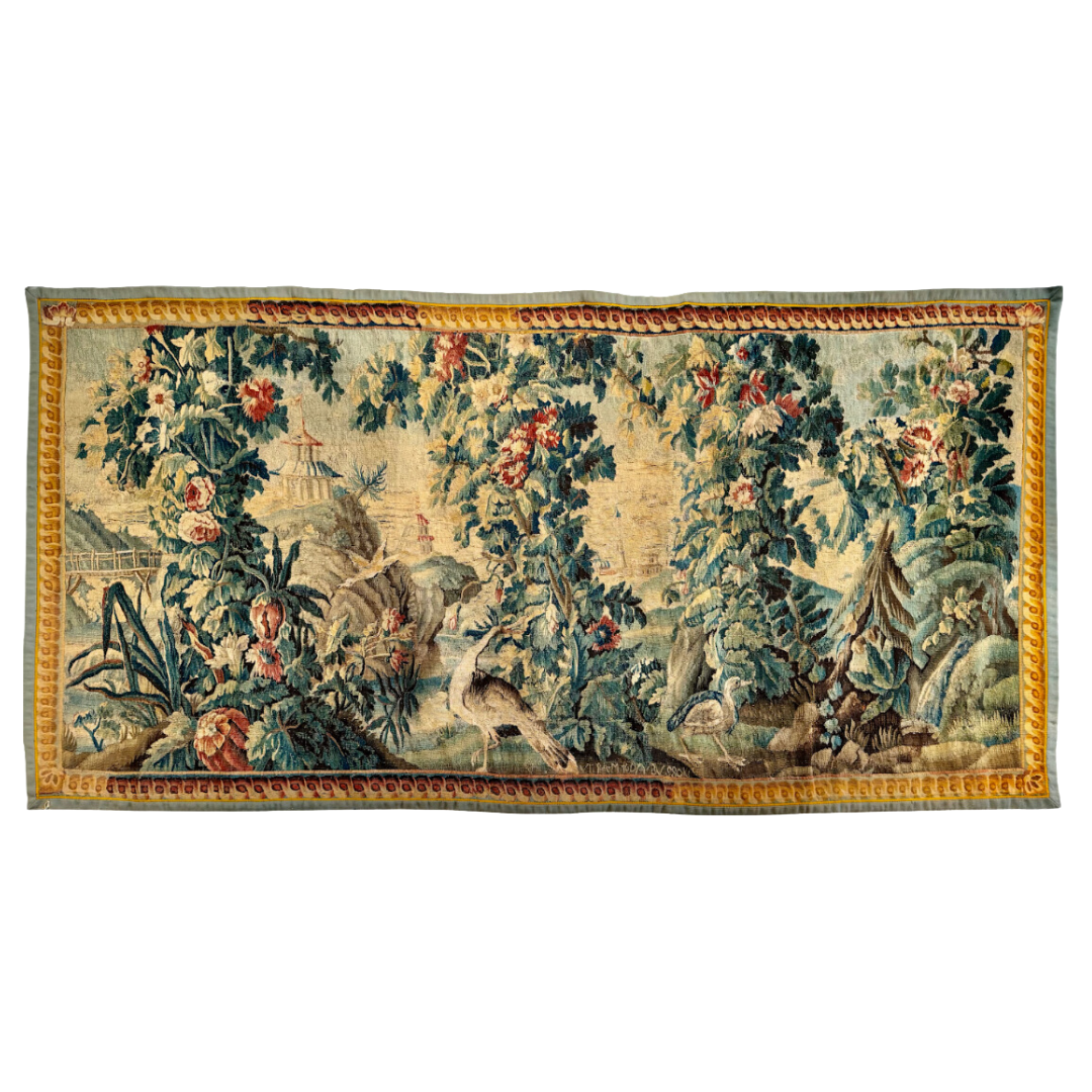 Beautiful Aubusson Tapestry, 18th Century  -  Signed