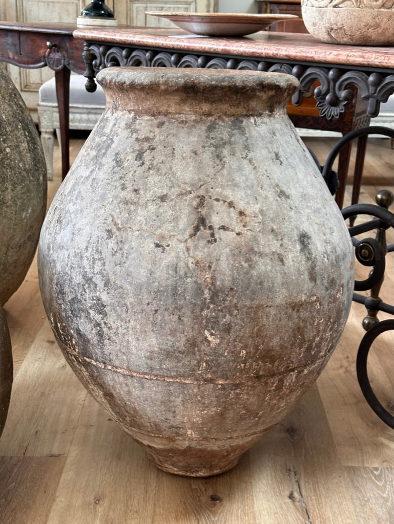 19th Century Spanish Terra Cotta Olive Jar/Vessel