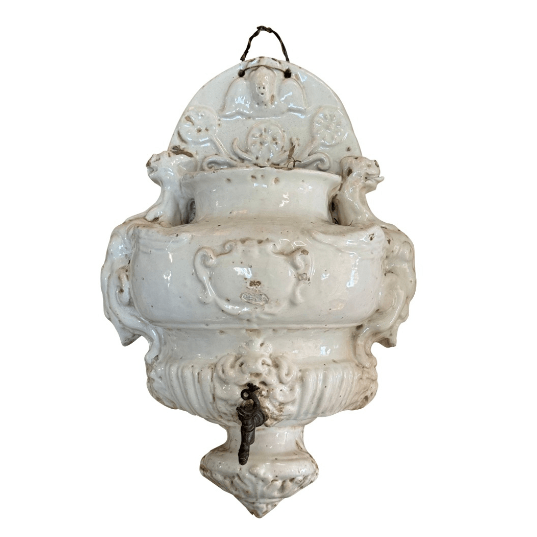 17th - 18th Century White Ceramic Italian Lavabo - Helen Storey Antiques