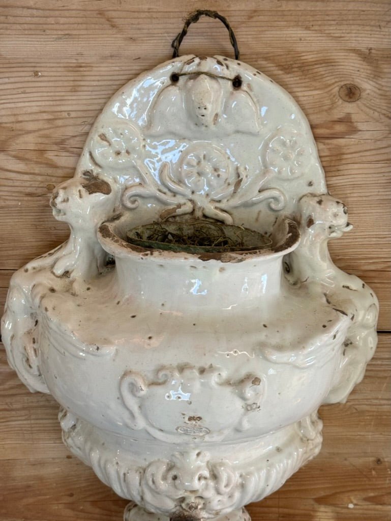 17th - 18th Century White Ceramic Italian Lavabo - Helen Storey Antiques