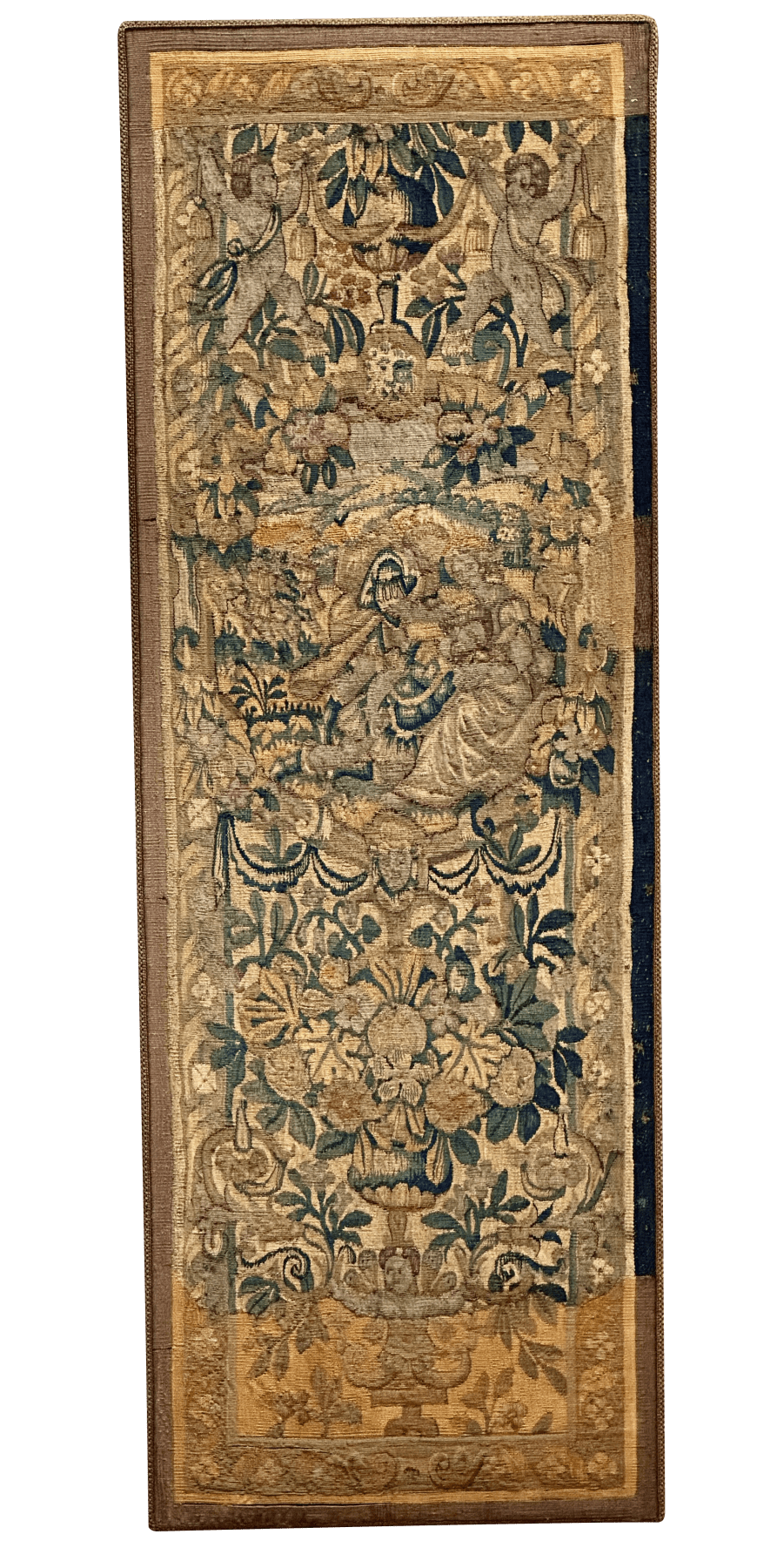 17th Century Flemish Tapestry Panel, mounted