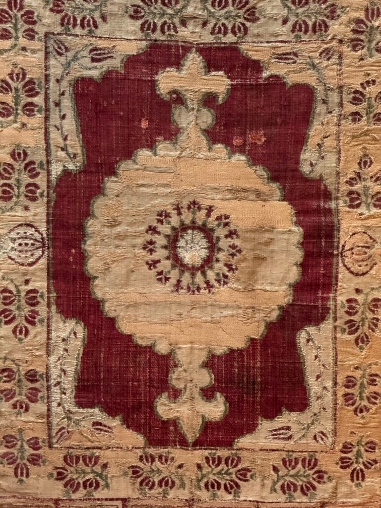 17th/early 18th Century Ottoman Velvet Cushion Cover, framed - Helen Storey Antiques