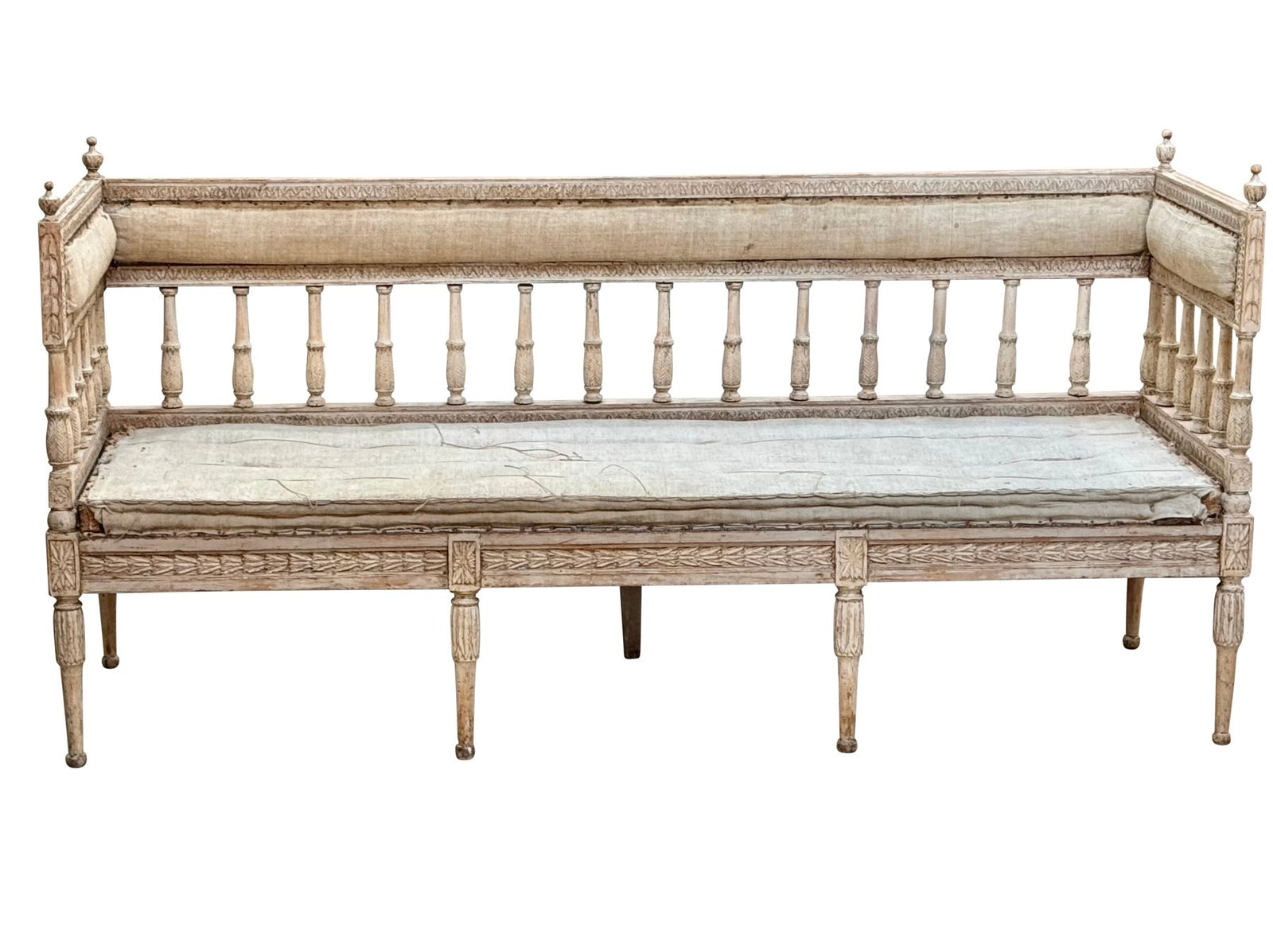 18th C. Swedish Gustavian Settee or Bench c. 1790