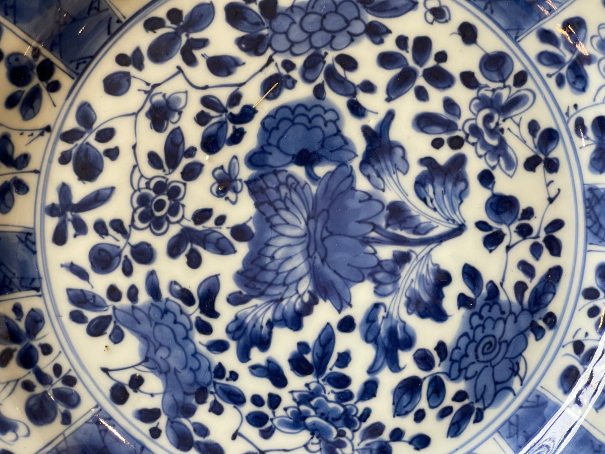 18th Century Blue &amp; White Delft Charger - Helen Storey Antiques