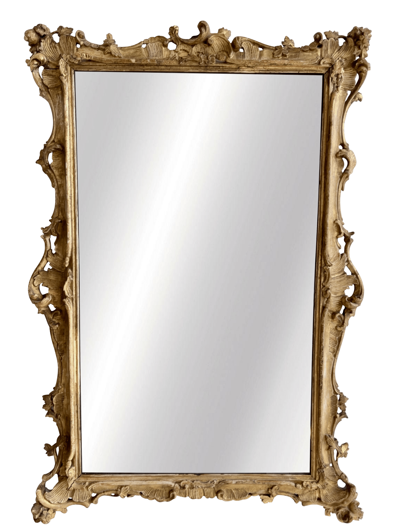 18th Century Continental Finely Carved Gilt Mirror