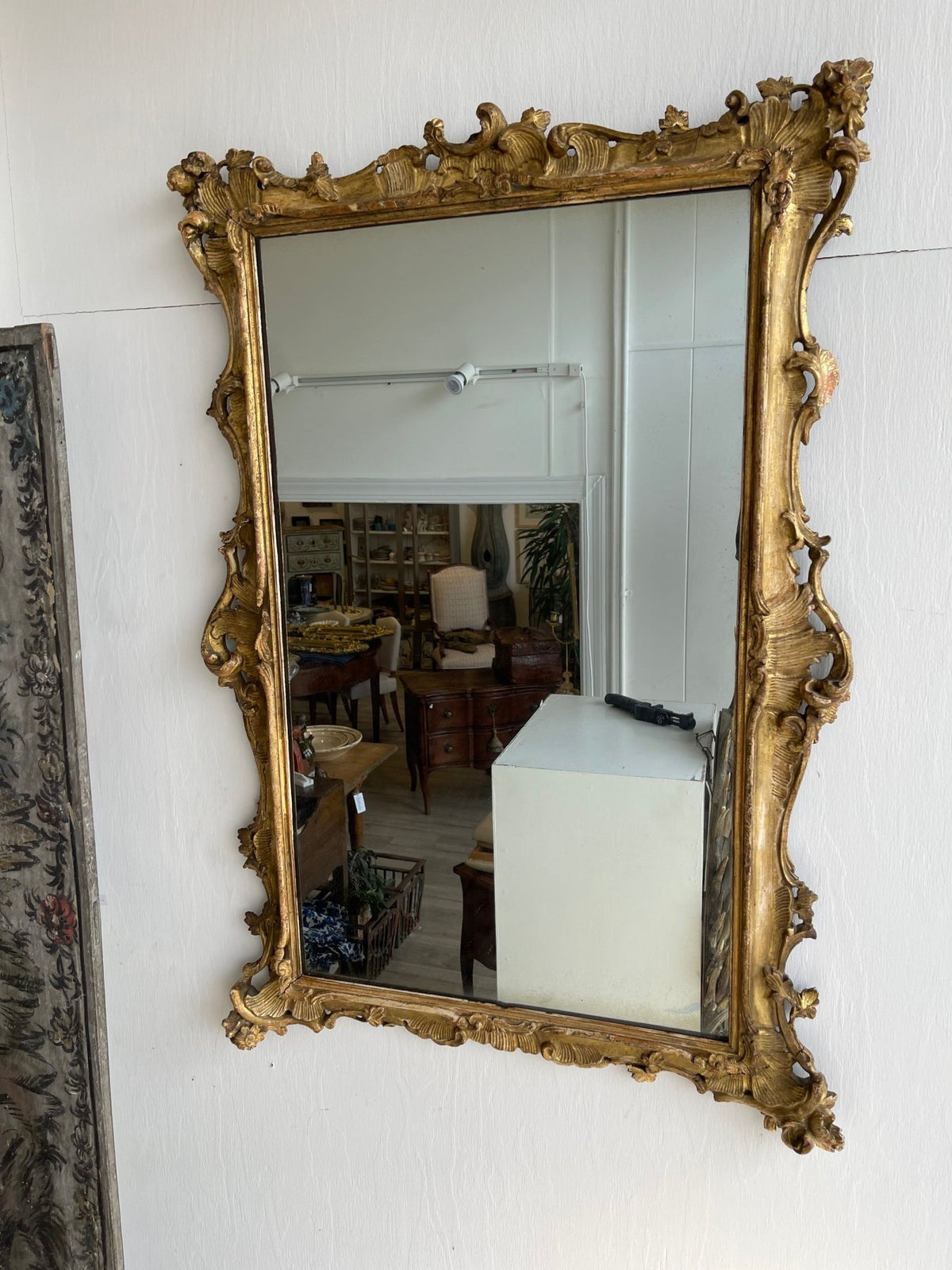 18th Century Continental Finely Carved Gilt Mirror - Helen Storey Antiques