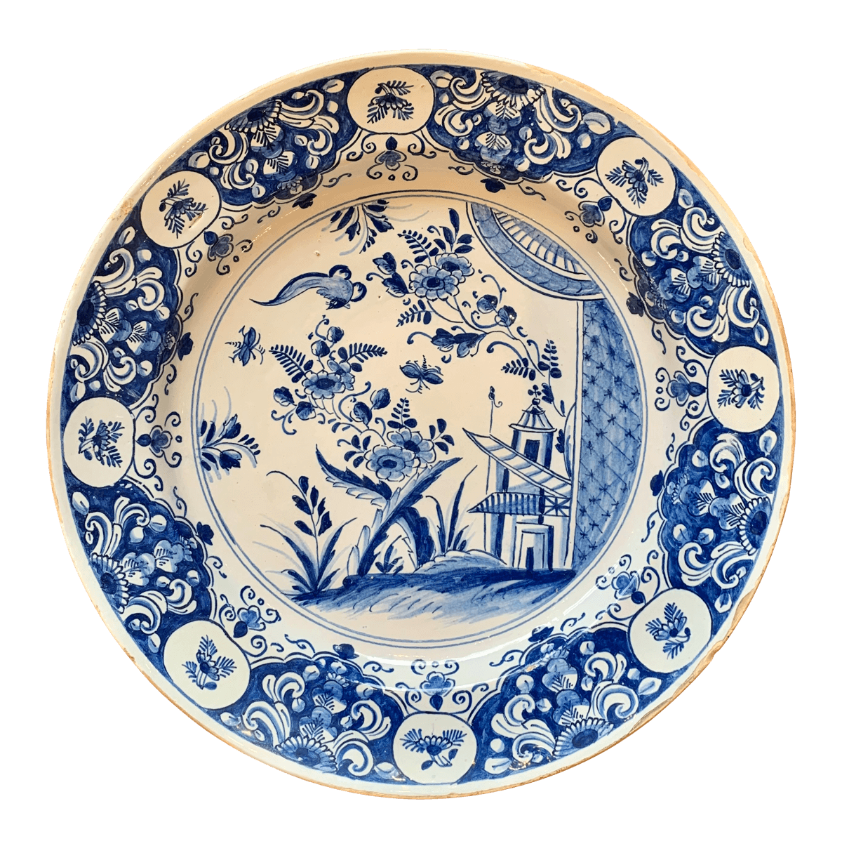 18TH CENTURY DUTCH DELFT CHARGER - Helen Storey Antiques