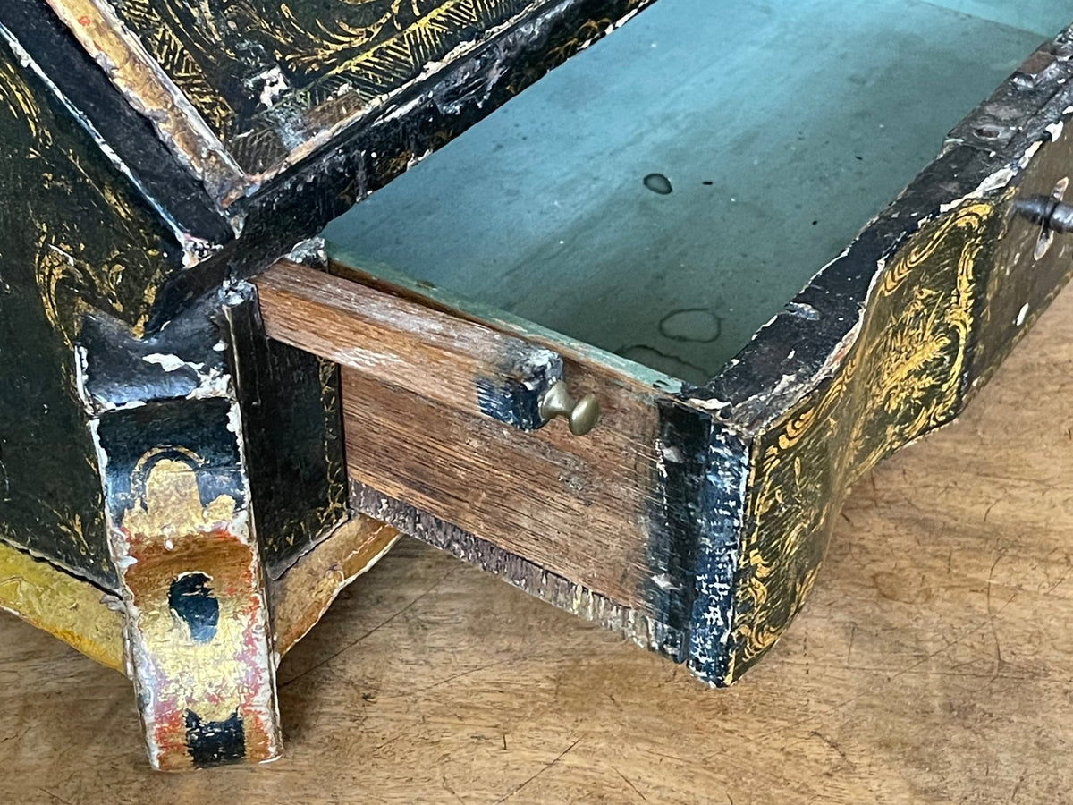 18TH CENTURY ENGLISH CHINOISERIE TABLE DESK - Helen Storey Antiques