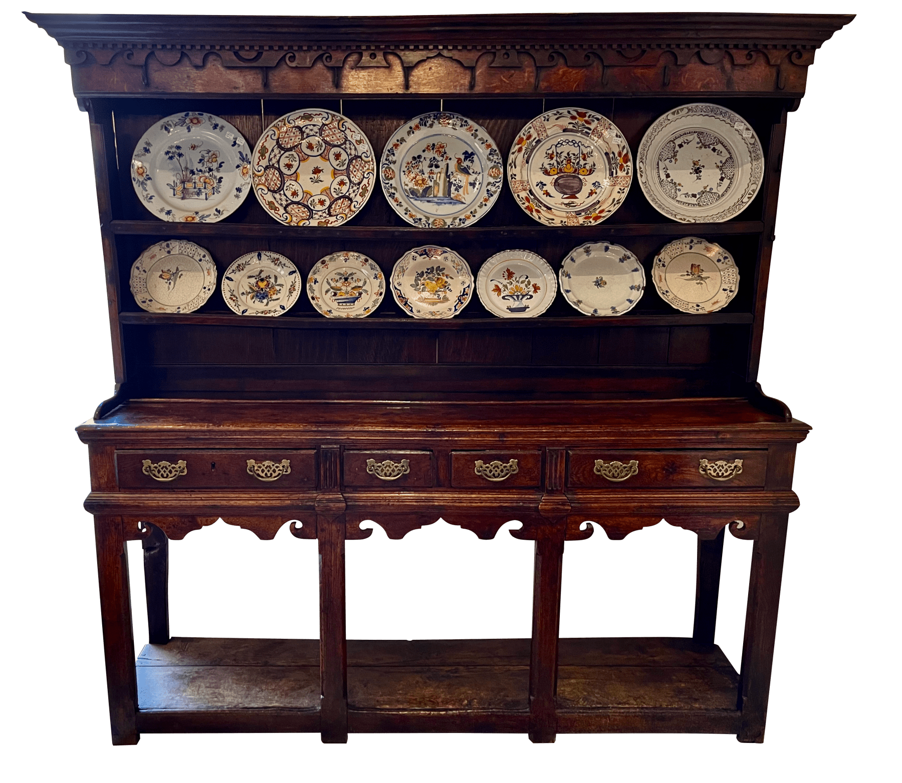 welsh dresser 18th Century English Oak Welsh Dresser