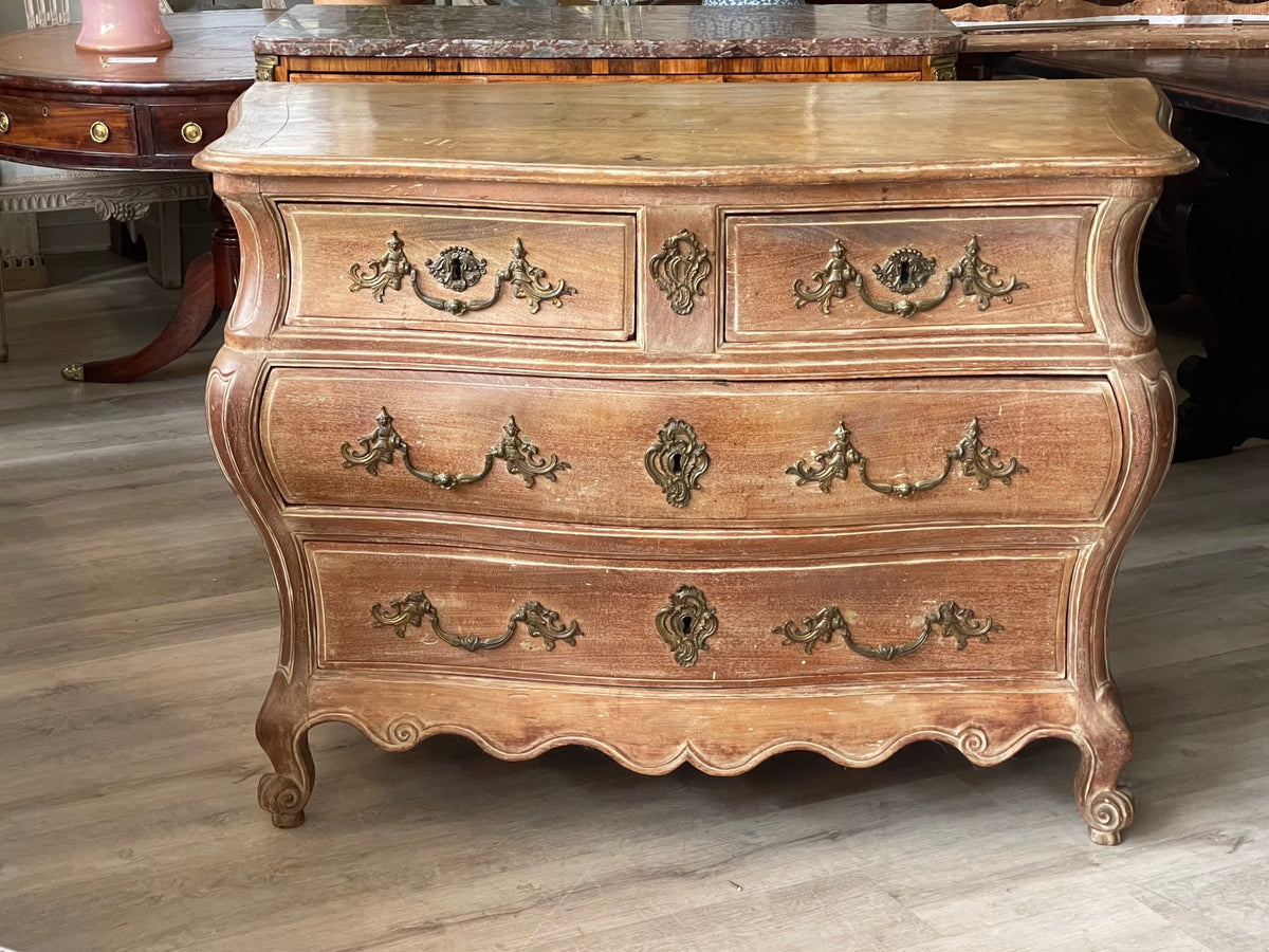 18th Century French Louis XV Bombe Commode - Helen Storey Antiques