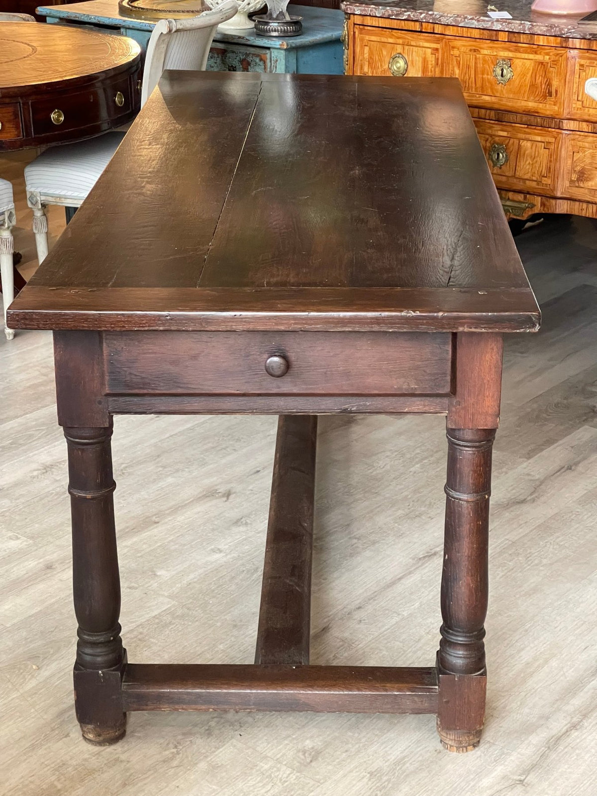 18TH CENTURY FRENCH OAK FARM TABLE - Helen Storey Antiques