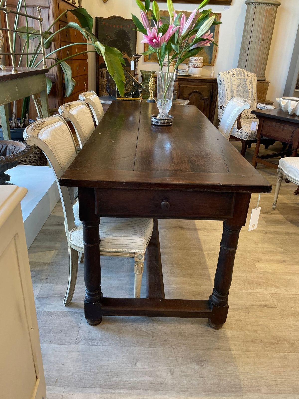 18TH CENTURY FRENCH OAK FARM TABLE - Helen Storey Antiques