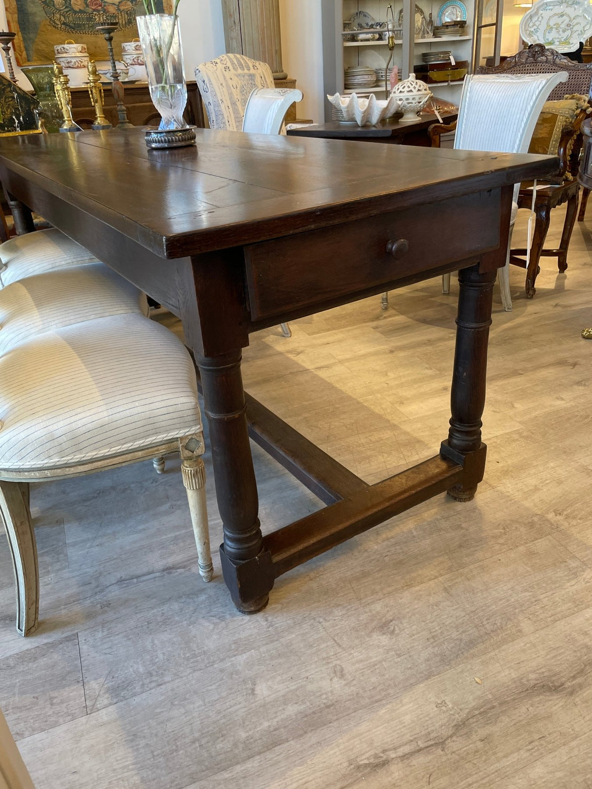 18TH CENTURY FRENCH OAK FARM TABLE - Helen Storey Antiques