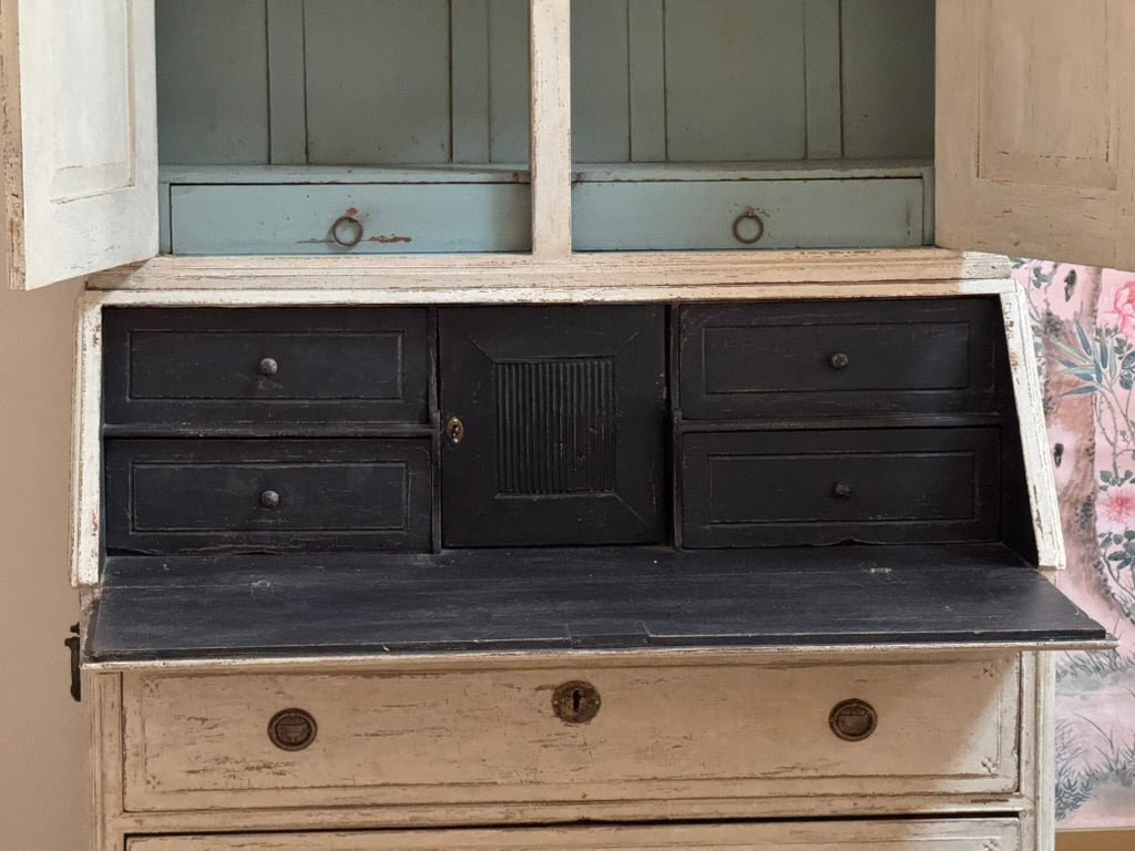 18th Century Gustavian period secretary desk and bookcase - Helen Storey Antiques