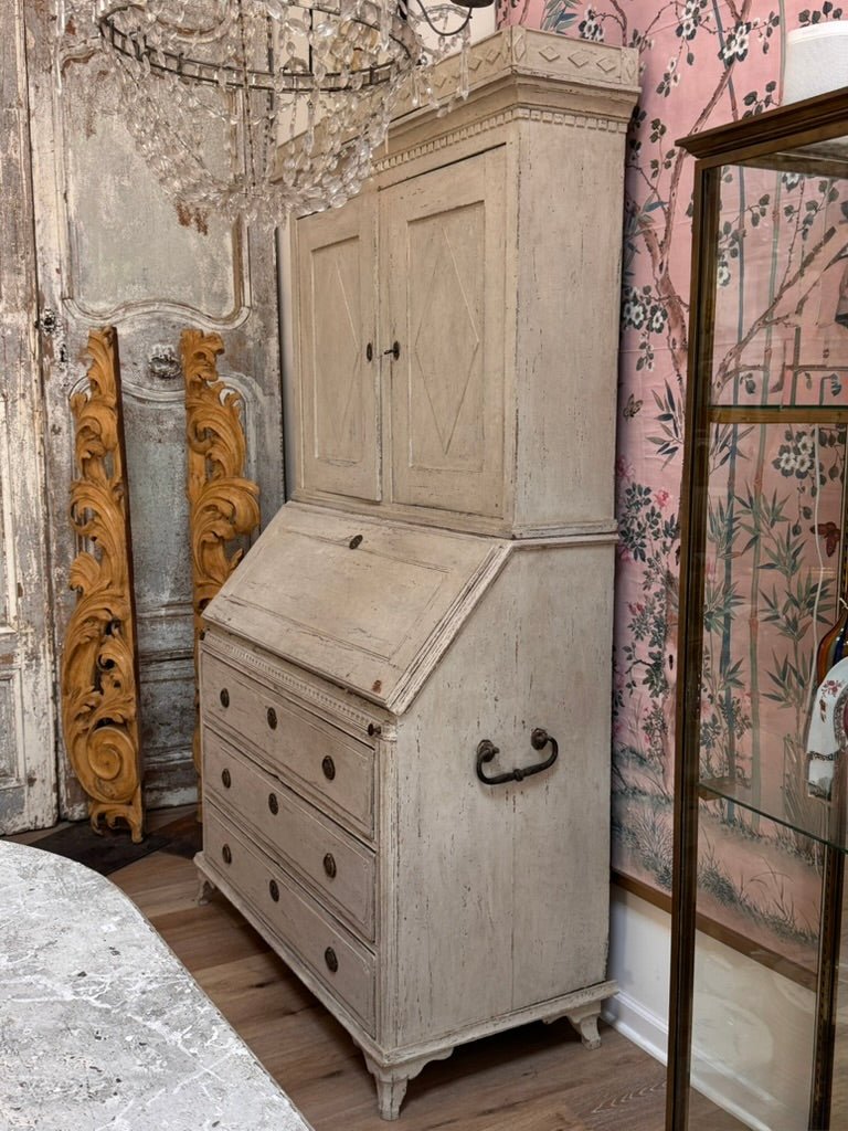 18th Century Gustavian period secretary desk and bookcase - Helen Storey Antiques