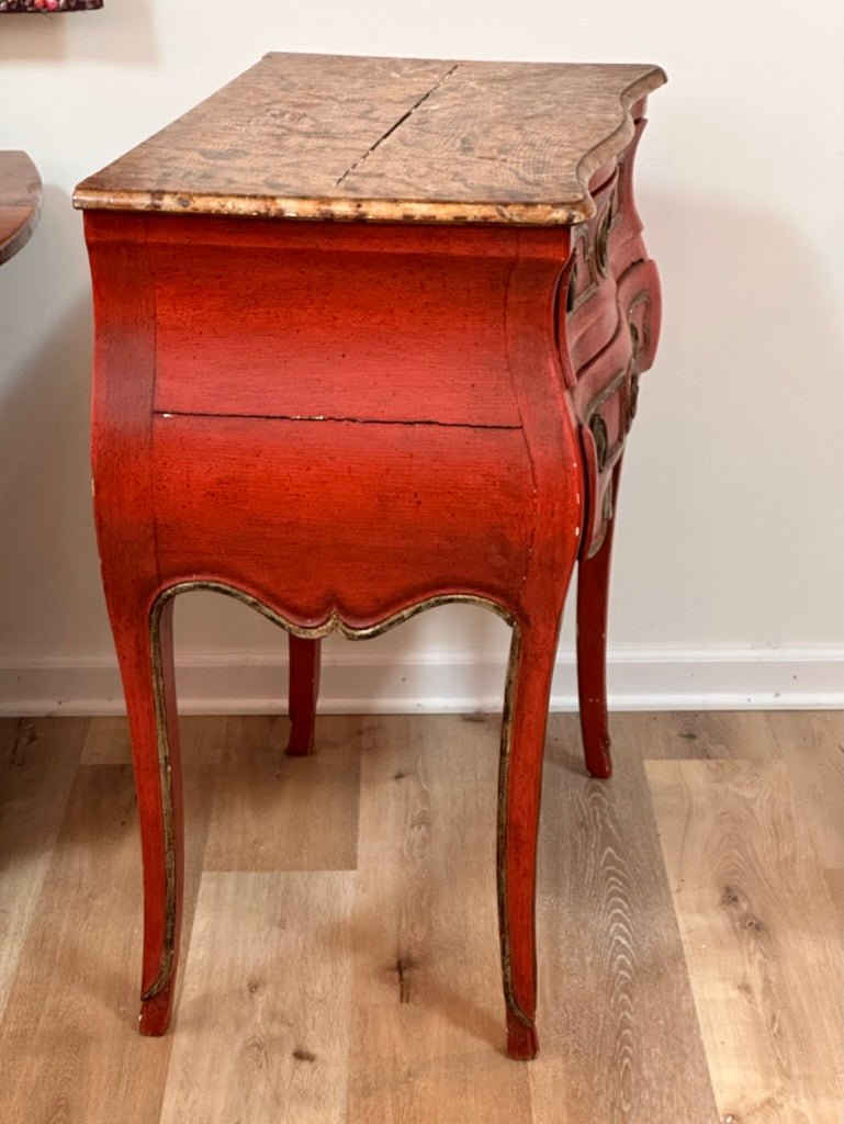 18th Century Louis XV Commode with Faux Marble Top - Helen Storey Antiques