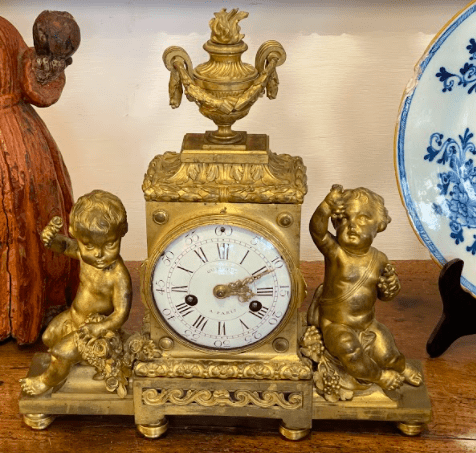 18th Century Louis XVI Ormolu Mantel Clock - Helen Storey Antiques