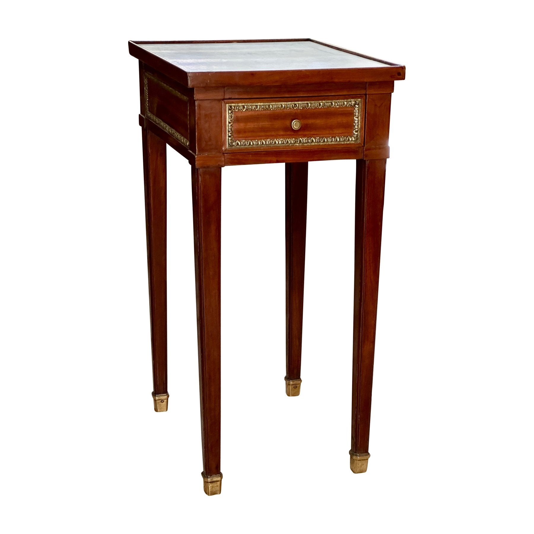 18th Century Mahogany Leleu Stamped Side Table, Louis XVI Period