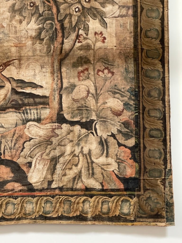 18th Century Rare Room - Size Louis XV &quot;Tolie Peinte&quot; Tapestry - Helen Storey Antiques