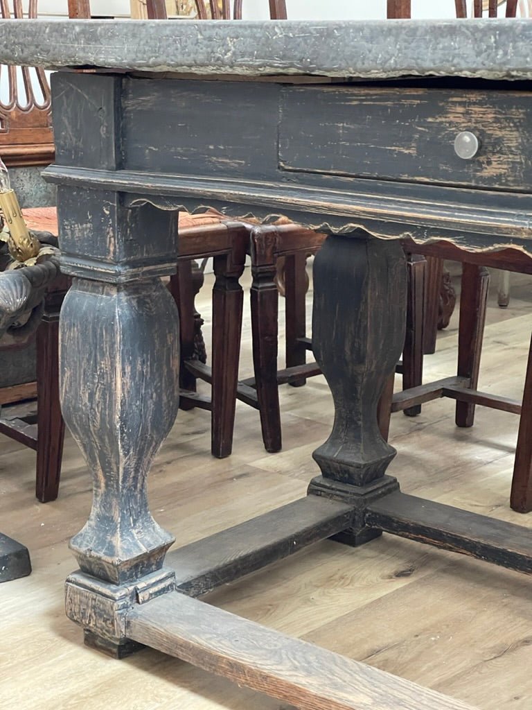 18th Century Swedish Oland Stone Top Table - Helen Storey Antiques