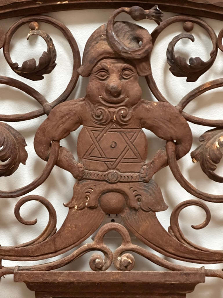 17th Century Hand-Wrought Iron Brewery Transom