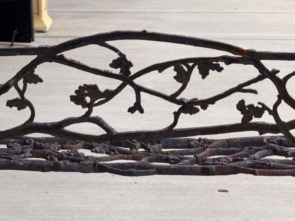 19th Century Cast iron Twig Garden Bench - Helen Storey Antiques