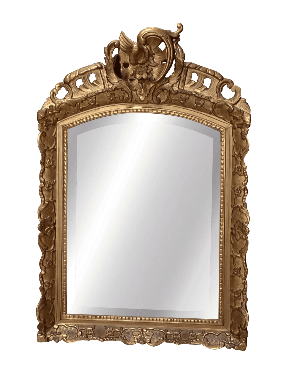 19th Century French Carved, gilded, molded mirror - Helen Storey Antiques