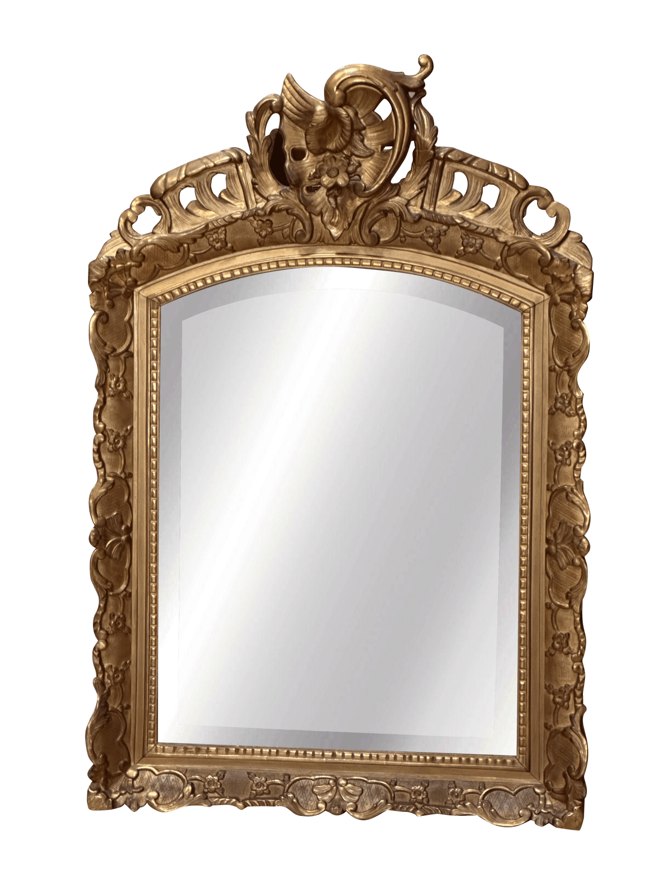 19th Century French Carved, gilded, molded mirror