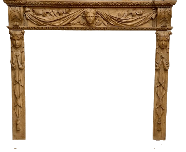 19TH CENTURY FRENCH CLASSICAL CARVED MANTEL - Helen Storey Antiques