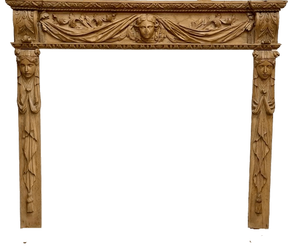 19TH CENTURY FRENCH CLASSICAL CARVED MANTEL