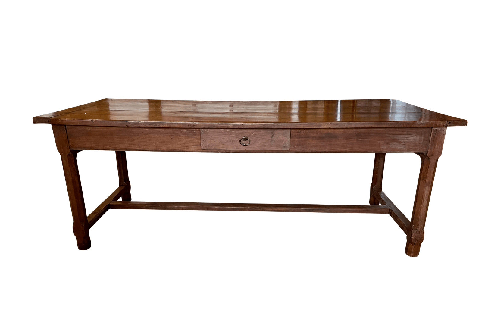 19th Century French Provincial Fruitwood Farm House Table