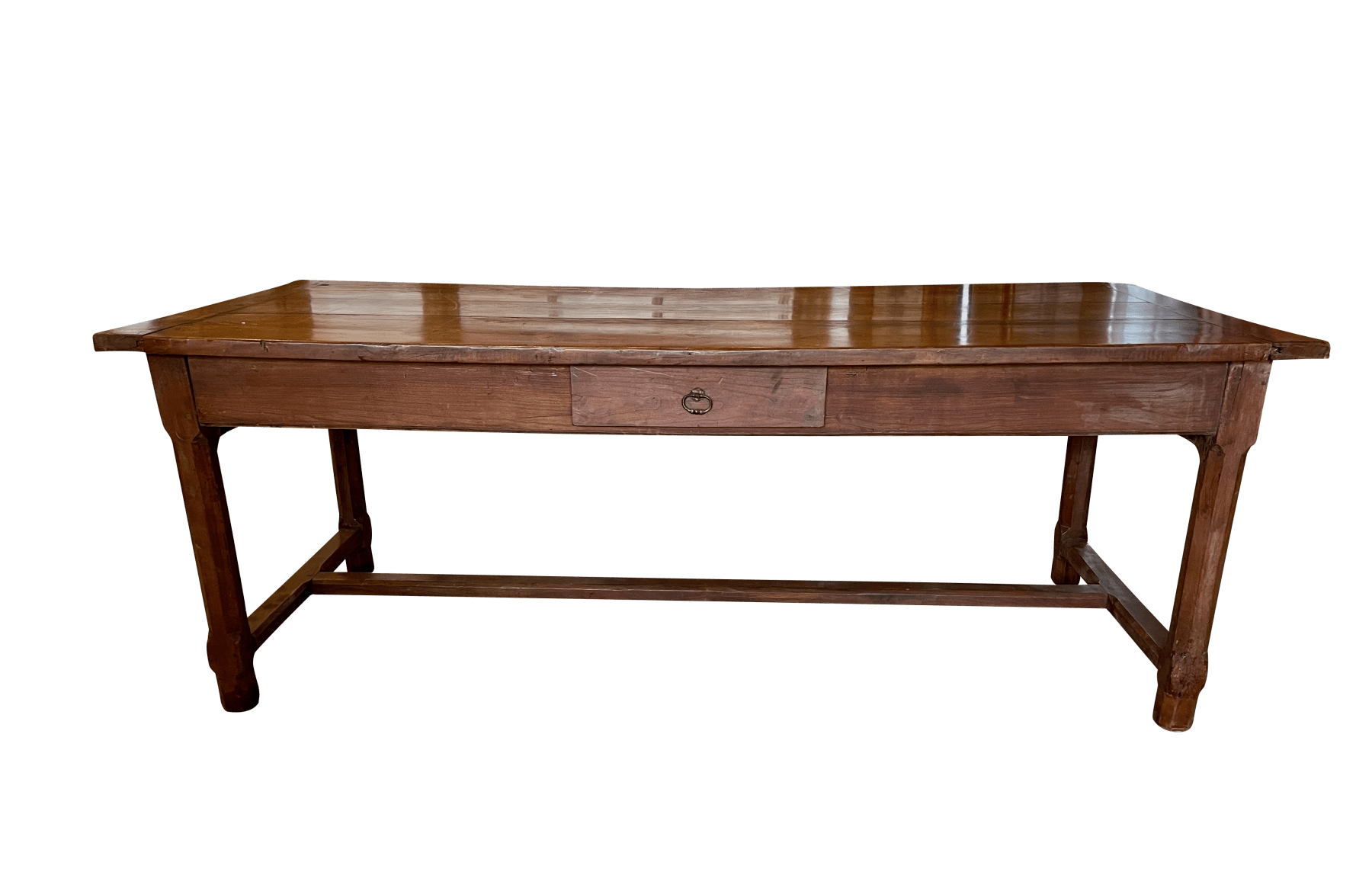 19th Century French Provincial Fruitwood Farm House Table