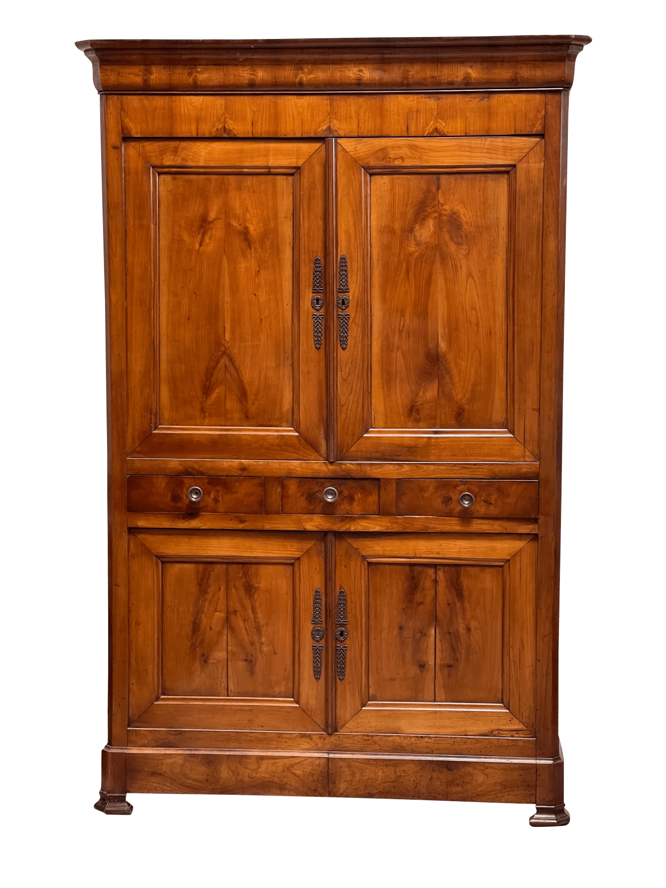Cream Painted Almirah Cabinet - 19th Century Cream Painted Almirah Cabinet - 19th Century