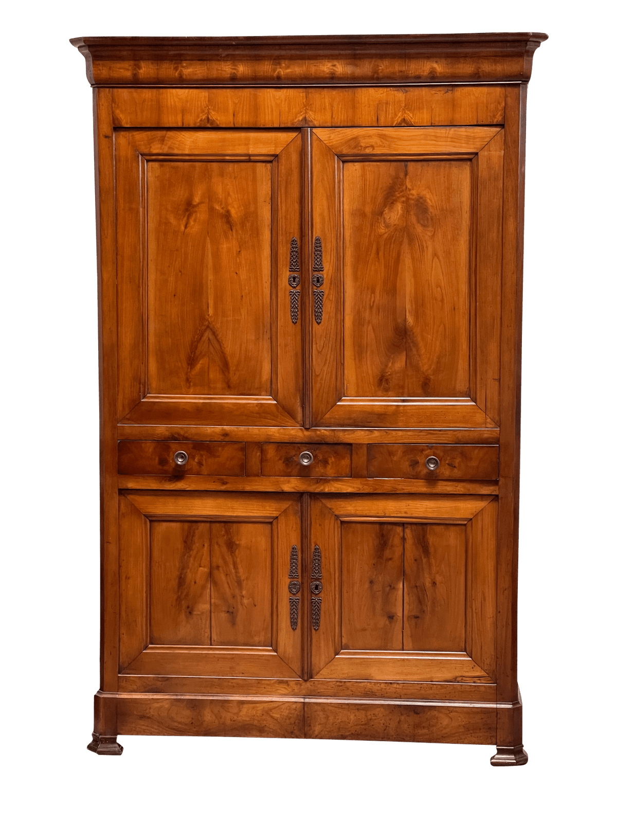 19th Century Louis Philippe Cherry Wood Armoire - Helen Storey Antiques