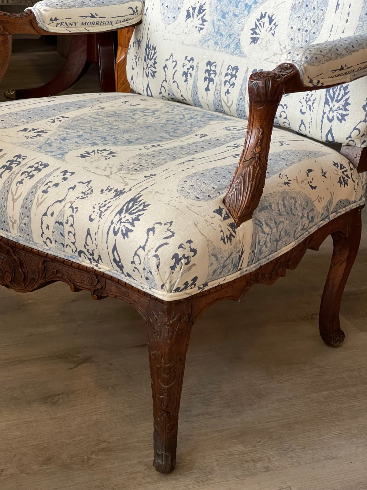 19TH CENTURY LOUIS XV FRENCH BEECHWOOD FAUTEUIL - Helen Storey Antiques