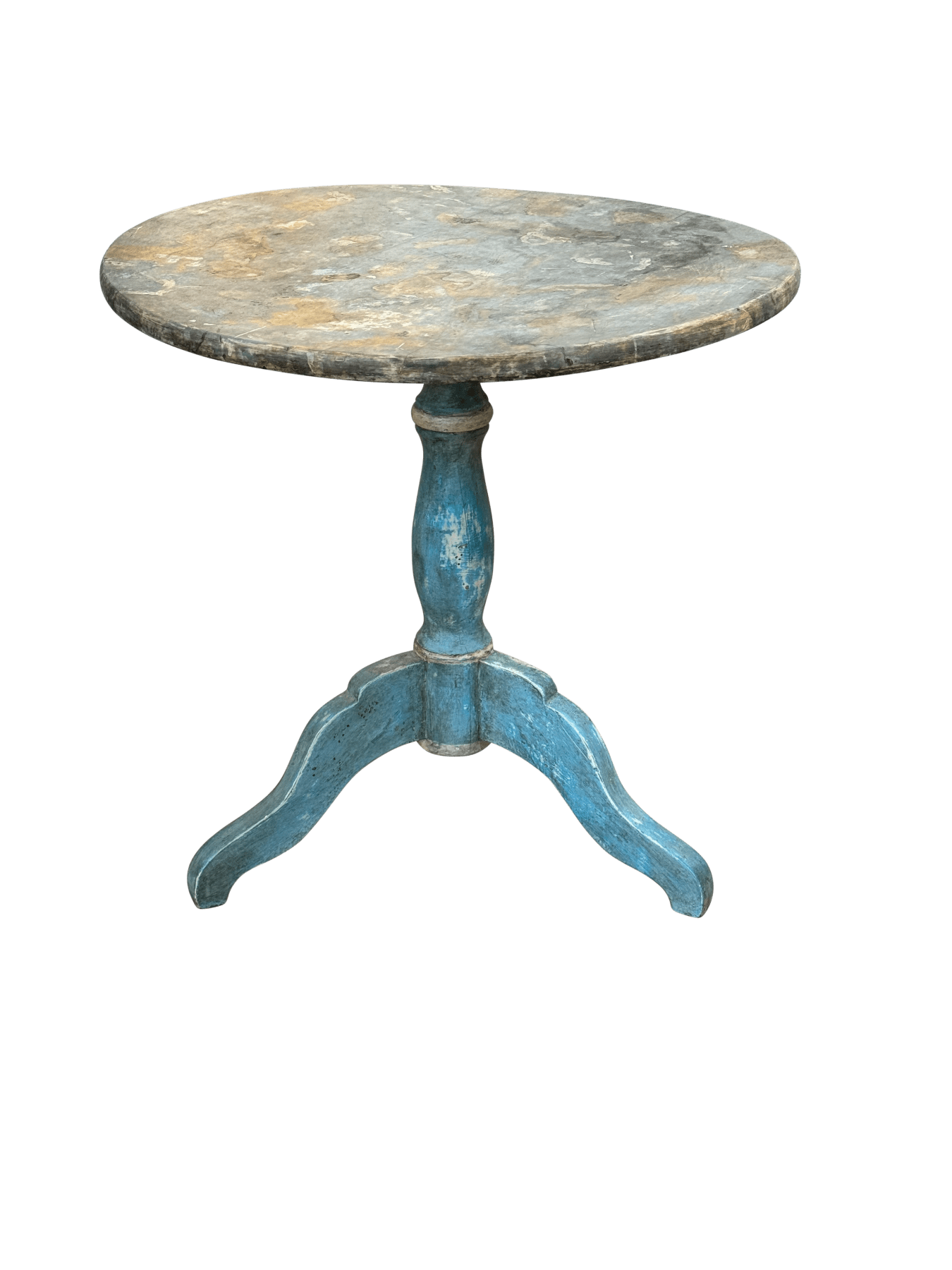 19th Century Swedish Neoclassical paint decorated Pedestal Table