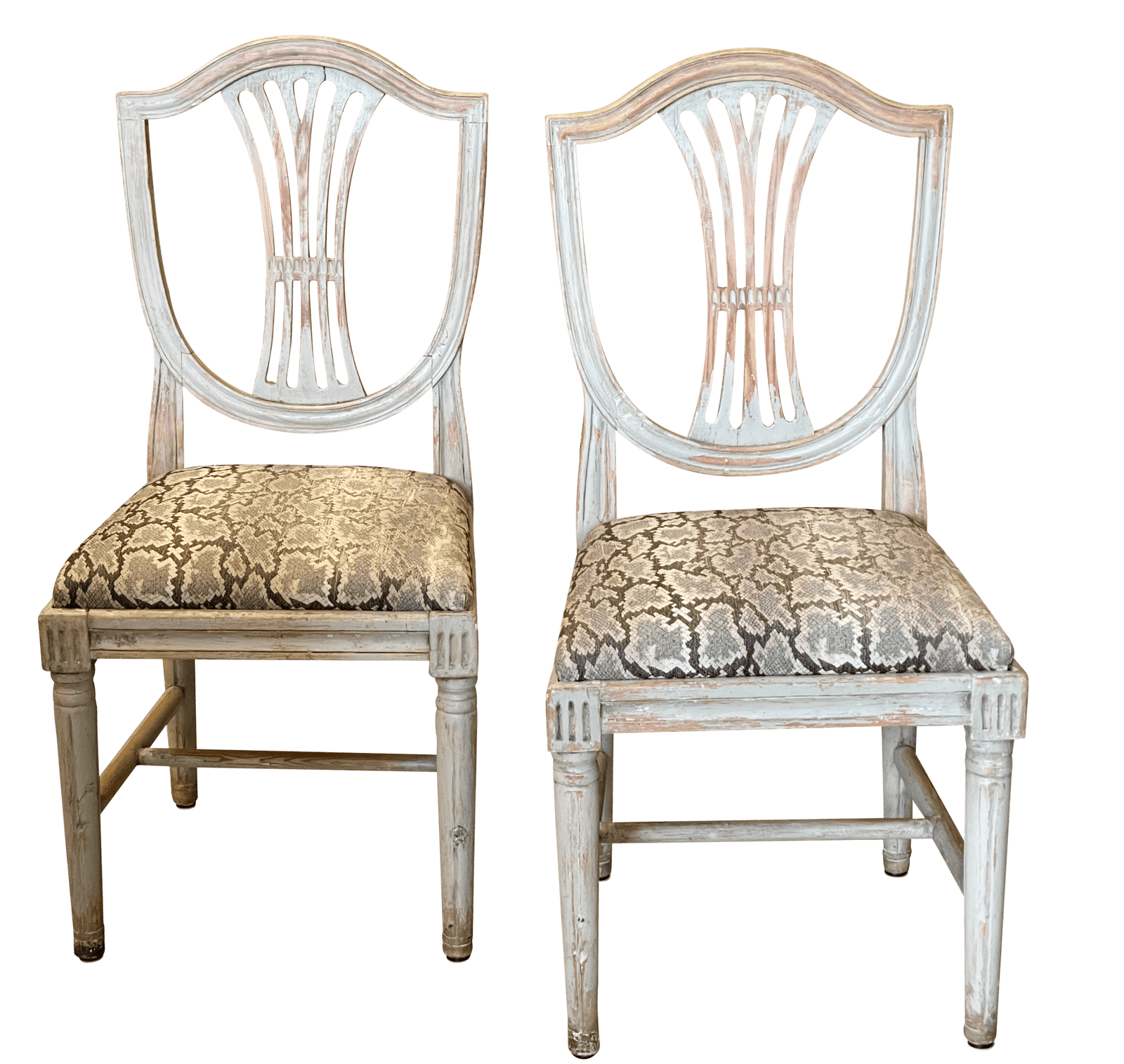 19th Century White Swedish Side Chair