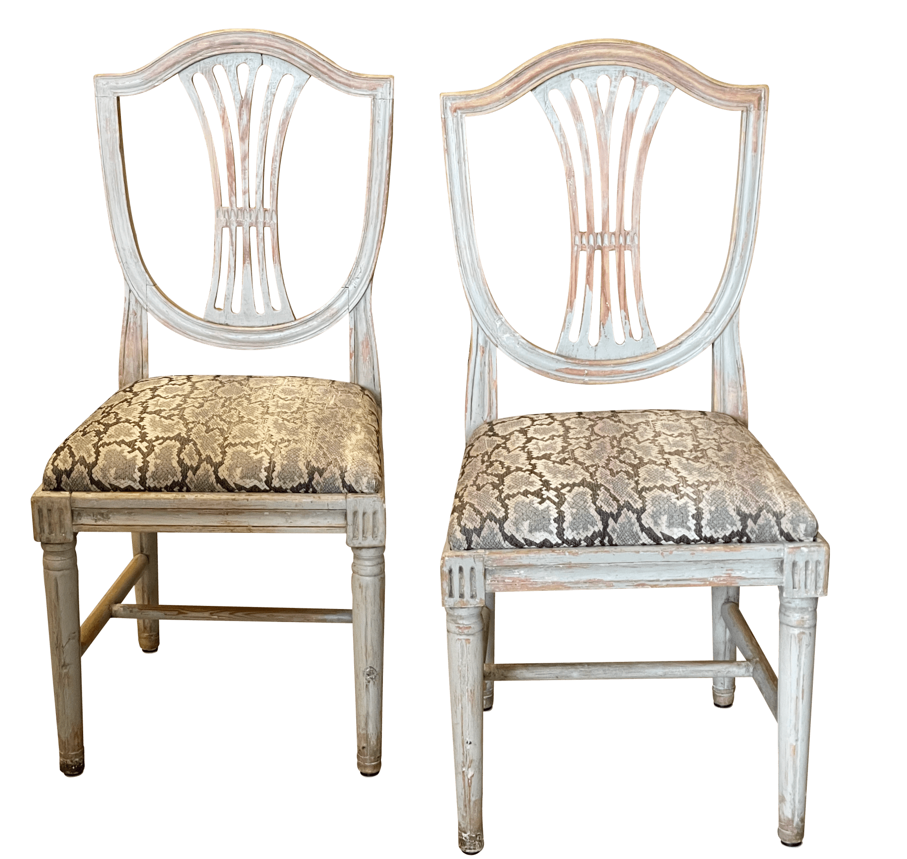 19th Century White Swedish Side Chair