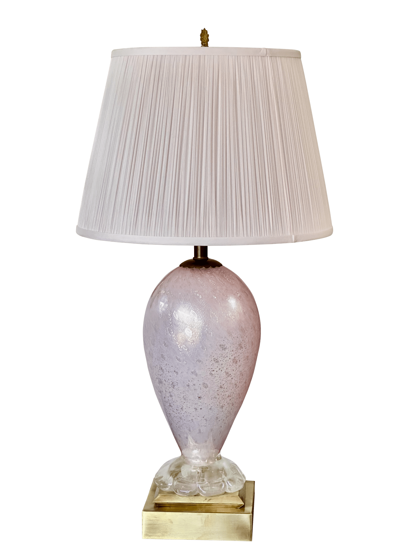 20th Century Pink Murano Glass Lamp