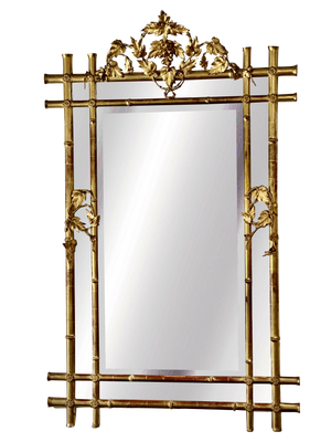 Extraordinary French Louis Philippe Giltwood Looking Glass, c