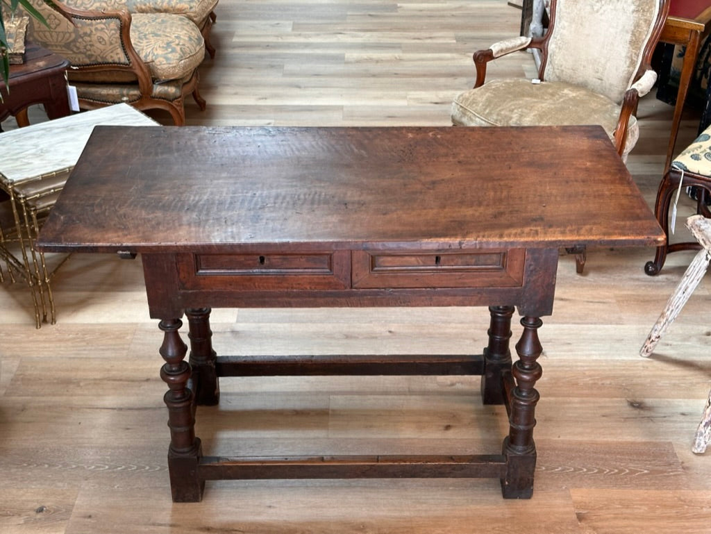 Fine 17th Century Italian Walnut Desk Tavern Table