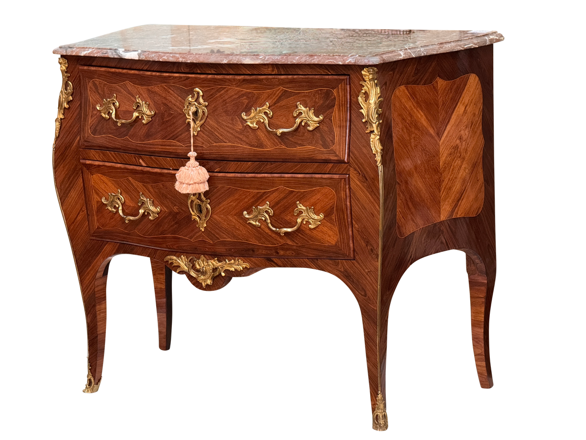 Louis XV Period Bombé Commode, Stamped J. Bircklé, Paris, Circa 1760