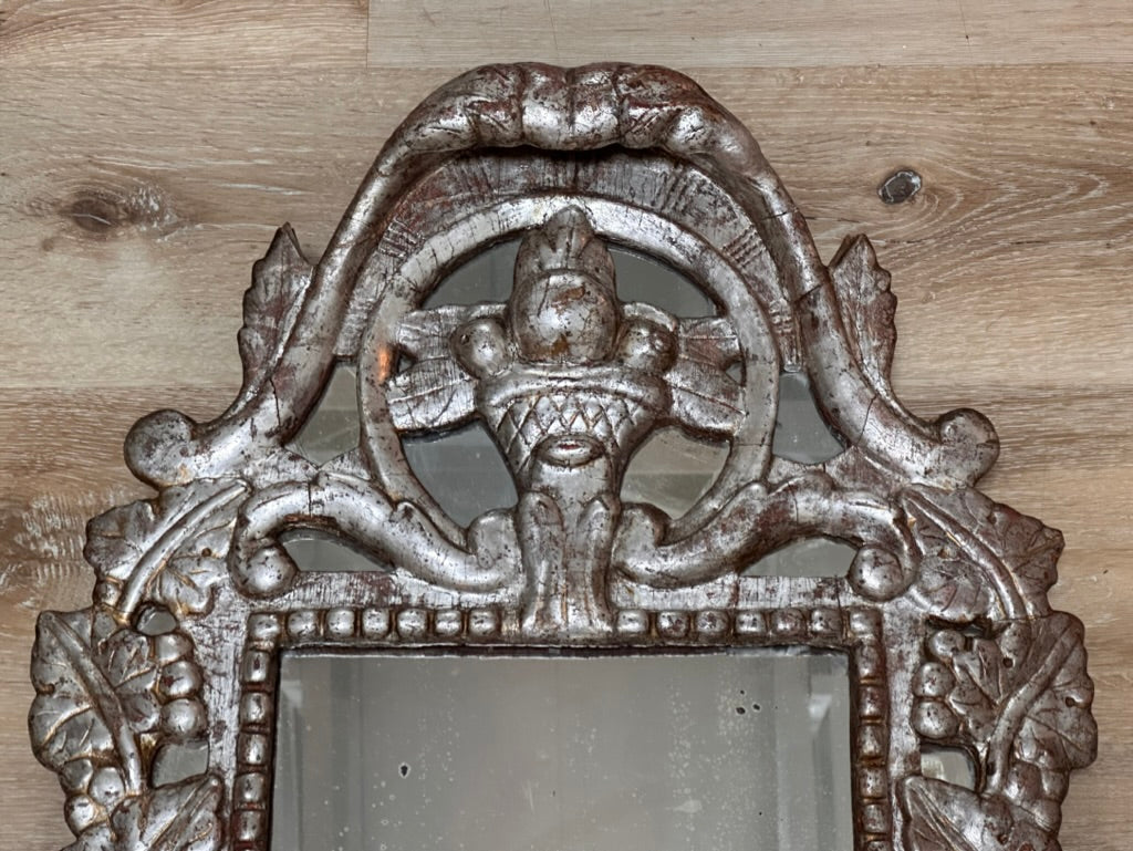 18th Century Silver-Gilt French Regence Mirror with Candleholders