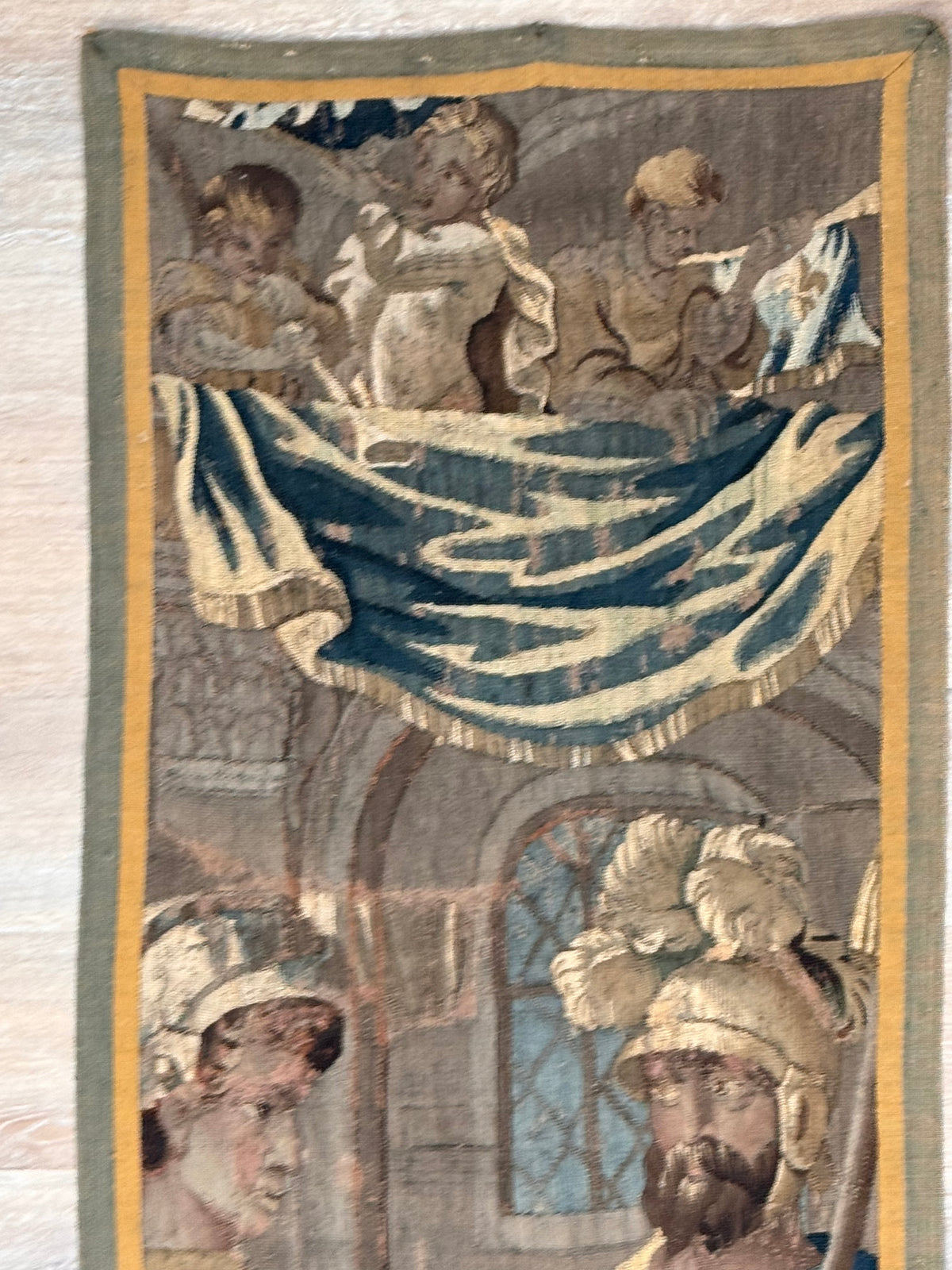 Flemish Tapestry Fragment, Figural, 17th Century