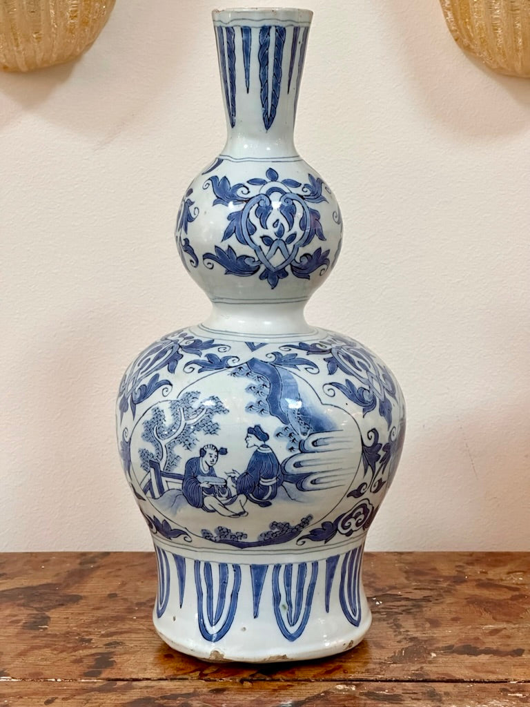 18th Century Dutch Delft Blue &amp; White Vase