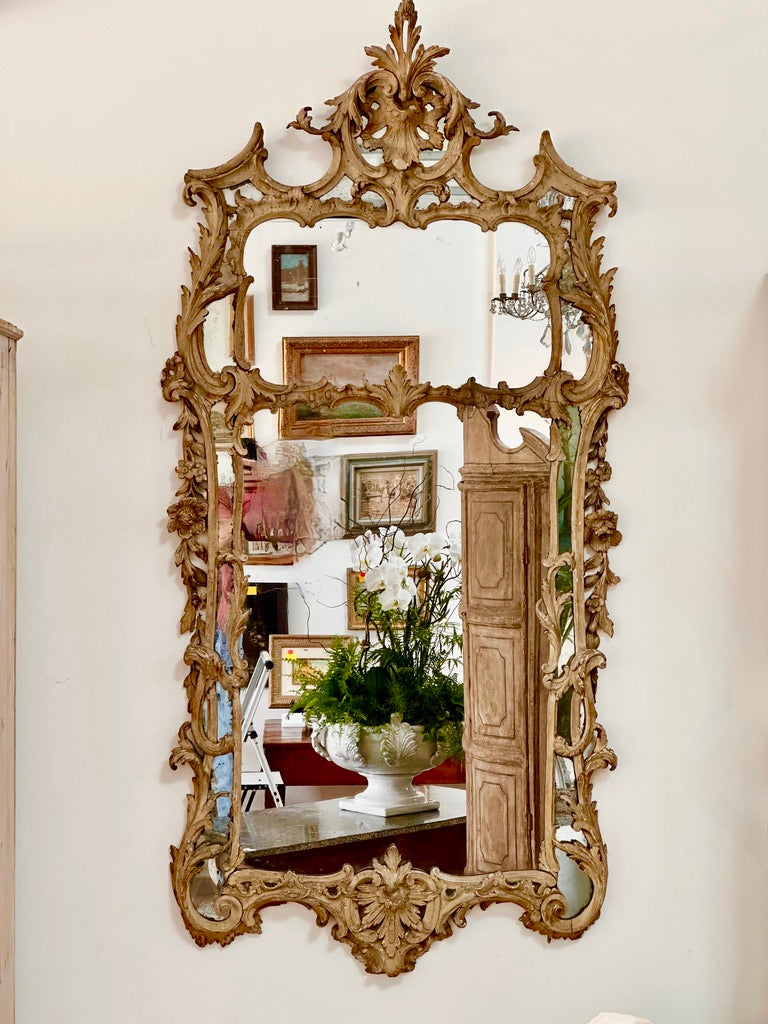 George II Carved and Painted Mirror, 1760