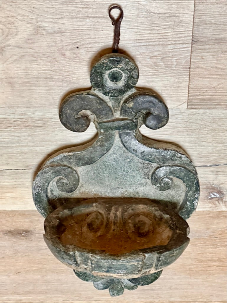 Rare Beautiful 18th Century Italian Stone Hanging Font