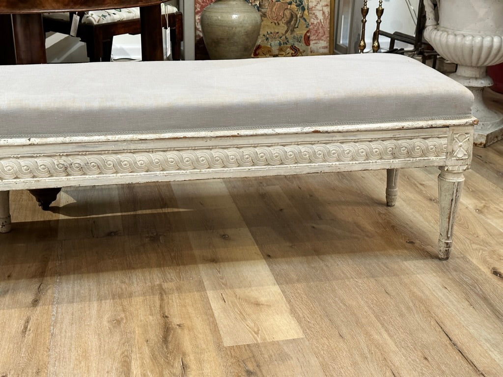 Long Gustavian Period Swedish Bench