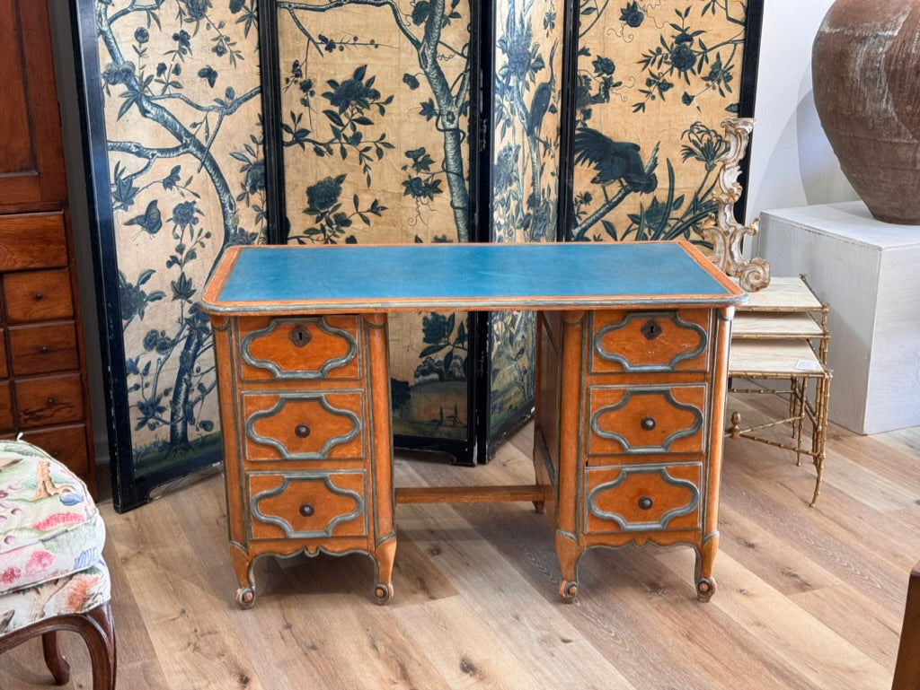 Exceptional 18th Century French Provincial Polychrome Desk - On Hold